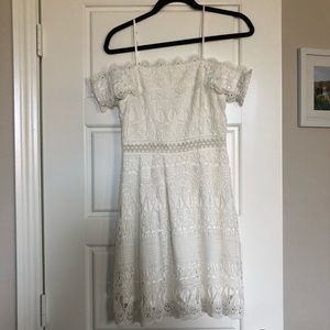 Francesca’s white eyelet dress